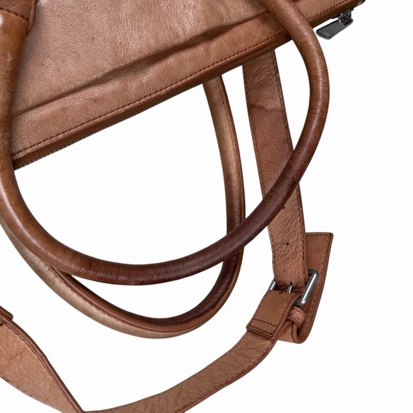 LIEBESKIND Women's Brown Large Leather Shoulder Handbag Bag w Detachable Strap - Picture 9 of 12